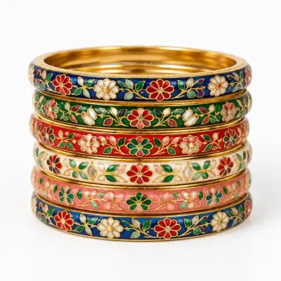 Meenakari Bangles Set