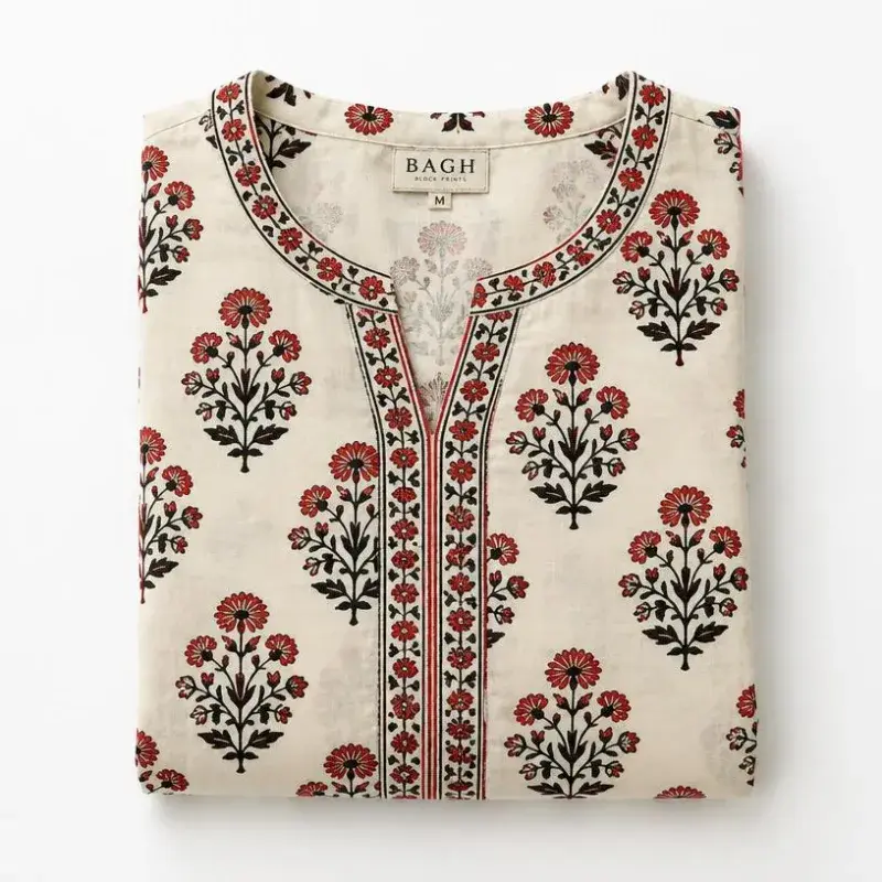 Bagh Print Cotton Kurta