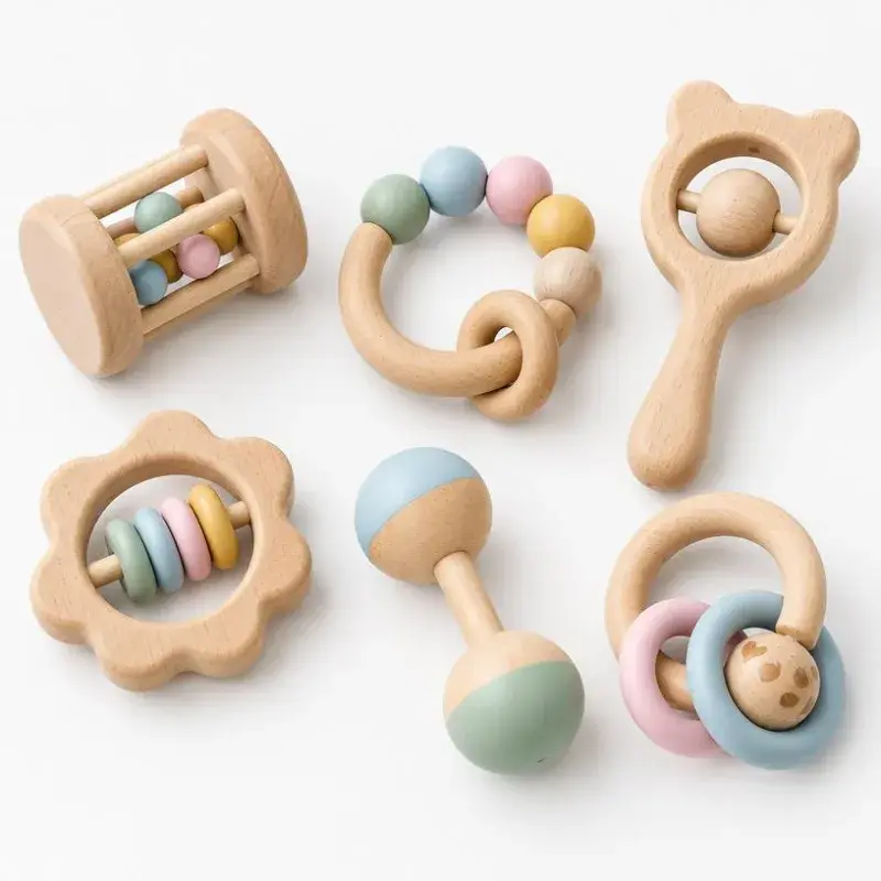 Wooden Rattle Set