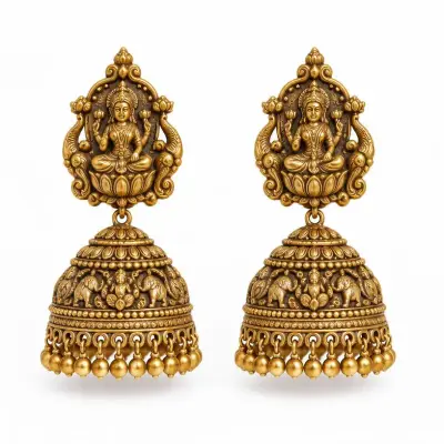 Temple Jhumka Earrings